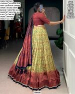 Trendy Culture's Vichitra Silk Printed Lehenga Choli With Dupatta - Festive Ethnic Wear Sets