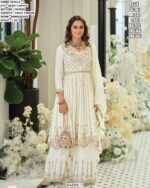 Heavy Chinon Multi-Embroidered Pakistani Wedding Wear Suits In Two Classic Colours!