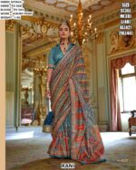 P.v Silk Traditional Wedding Wear Un-Stitched Sarees In Multi-Coloured Luxury Printed Work