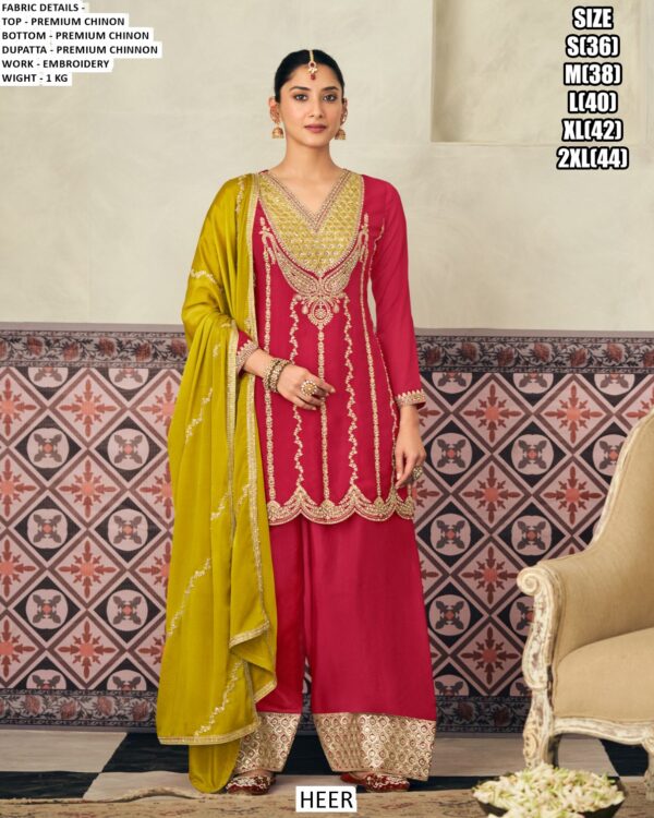 Celebrate In Style With This Elegant Premium Chinon Festive Wear Salwar Kameez Suits