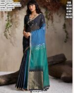 New Launch! Viscose Cotton Festive Wear Sarees With Beautiful Woven Work