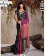 New Launch! Viscose Cotton Festive Wear Sarees With Beautiful Woven Work