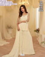 Chikankari Embroidered Designer Sets Of Three Readymade Georgette Salwar Kameez