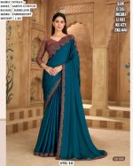 Party Wear New Indian Designer Fancy Women's Saree Collection With Blouse