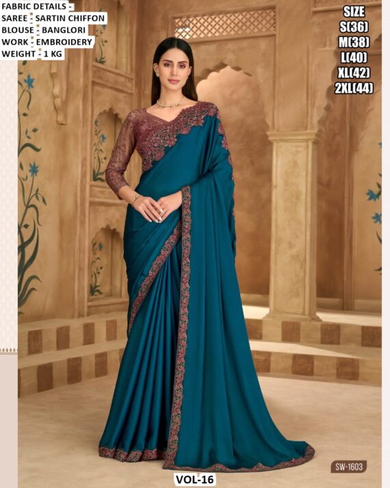 Party Wear New Indian Designer Fancy Women's Saree Collection With Blouse