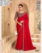 Party Wear New Indian Designer Fancy Women's Saree Collection With Blouse
