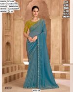 Party Wear New Indian Designer Fancy Women's Saree Collection With Blouse