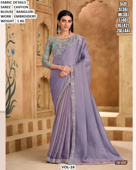 Party Wear New Indian Designer Fancy Women's Saree Collection With Blouse