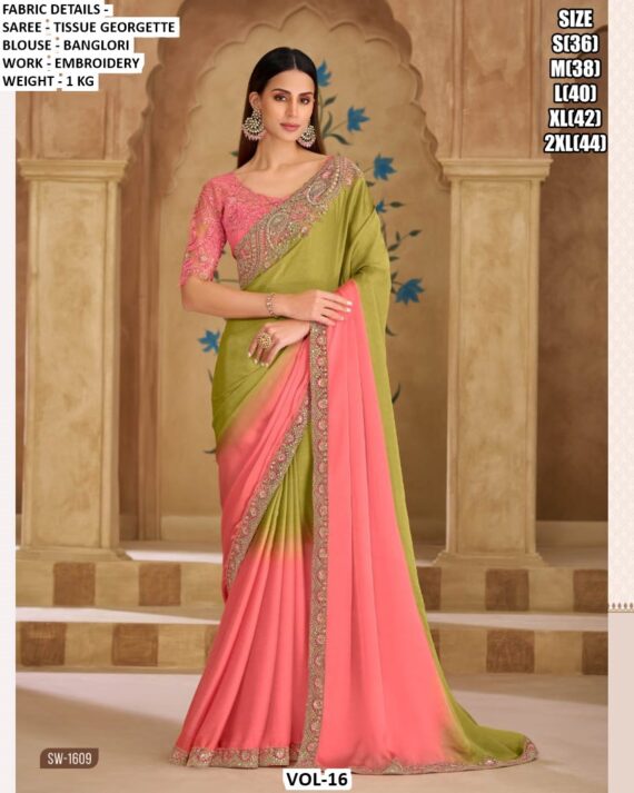Party Wear New Indian Designer Fancy Women's Saree Collection With Blouse