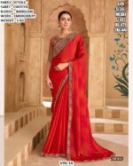 Party Wear New Indian Designer Fancy Women's Saree Collection With Blouse