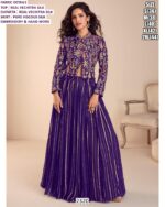 Look Glorious In Real Vichitra Silk Lehenga Style Dress Designed For Weddings And Parties