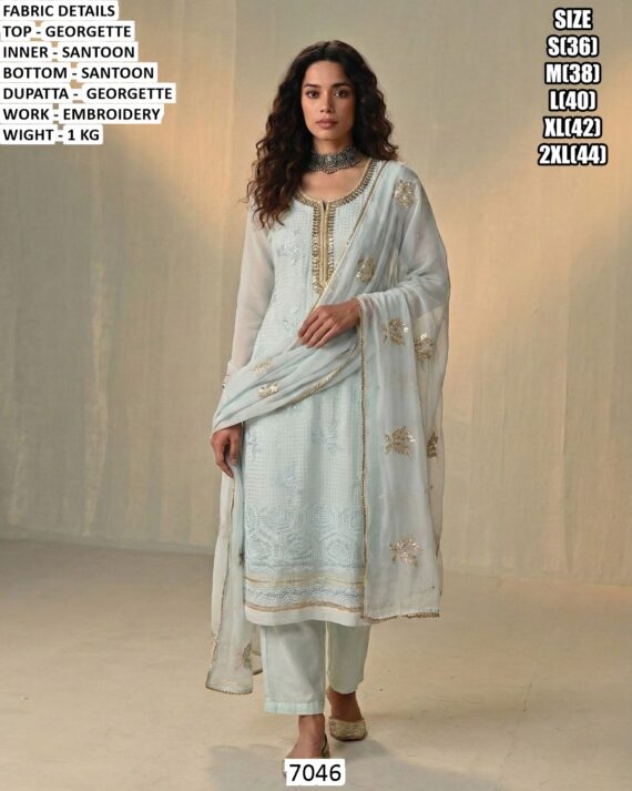 Make Your Look Very Stylish And Graceful With Our Outstanding Georgette Embroidered Salwar Suits