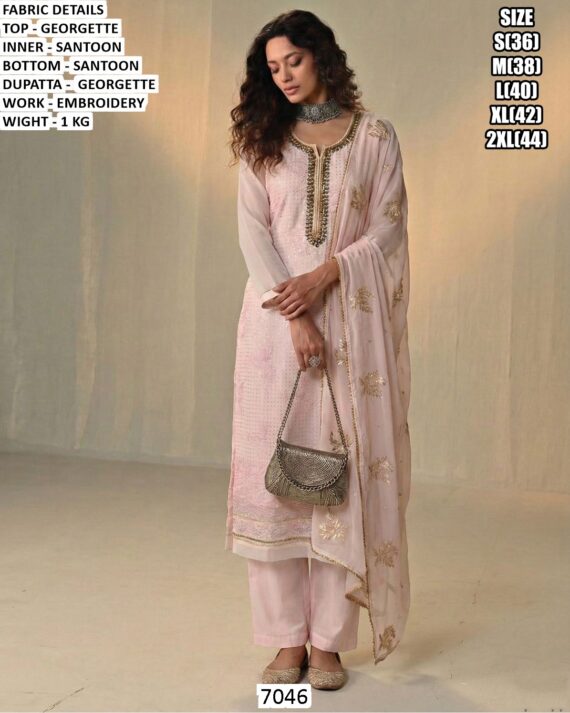 Make Your Look Very Stylish And Graceful With Our Outstanding Georgette Embroidered Salwar Suits