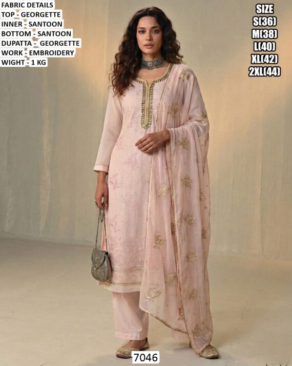 Make Your Look Very Stylish And Graceful With Our Outstanding Georgette Embroidered Salwar Suits