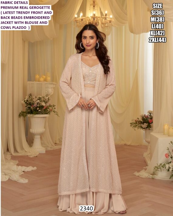 Presenting Our New Trending Catalogue, Premium Three-Piece Designer Indo-Western Sets