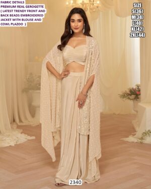 Presenting Our New Trending Catalogue, Premium Three-Piece Designer Indo-Western Sets