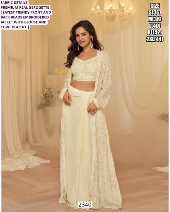 Presenting Our New Trending Catalogue, Premium Three-Piece Designer Indo-Western Sets