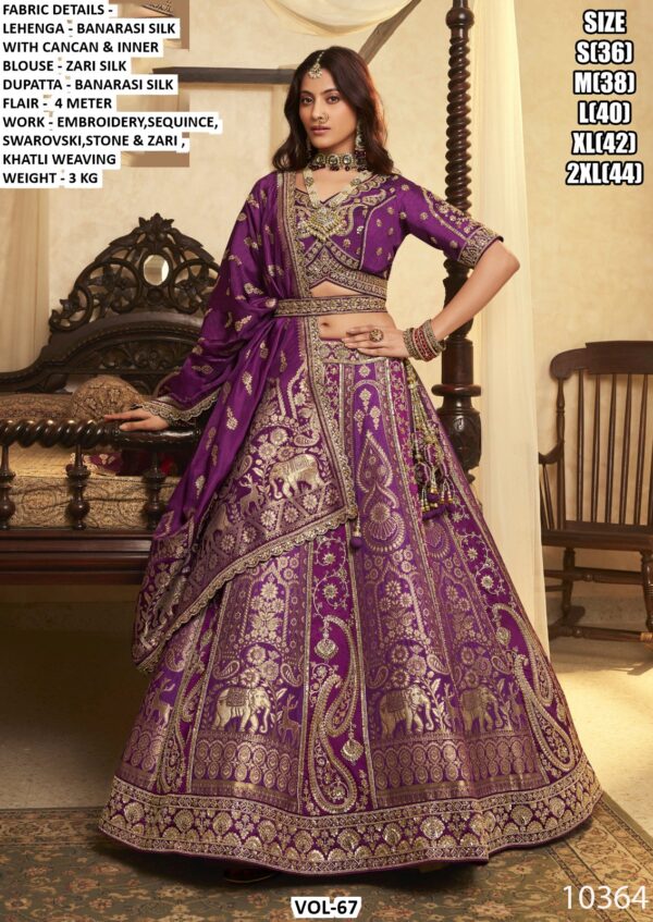 Elevate Your Wedding Elegance With Our Exquisite Banarasi Silk Bridal Lehenga Cholis