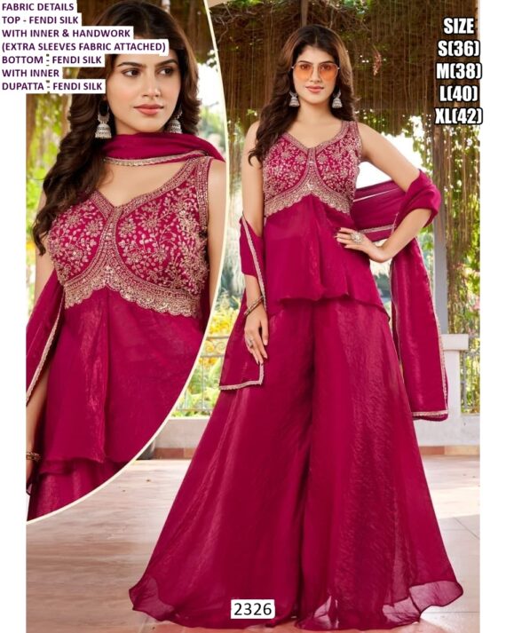 Luxurious Designer Indo-Western Three-Piece Set: Embroidery And High Material Elegance