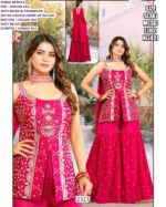 Luxurious Designer Indo-Western Three-Piece Set: Embroidery And High Material Elegance