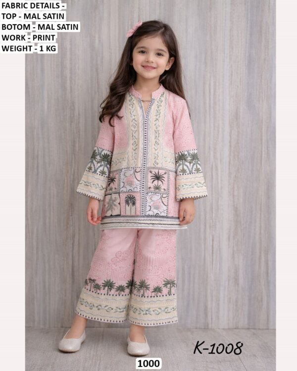 Wonderful Kid's Mal Satin Co-ord Sets For Little Girls - Trendy And Comfortable Dress