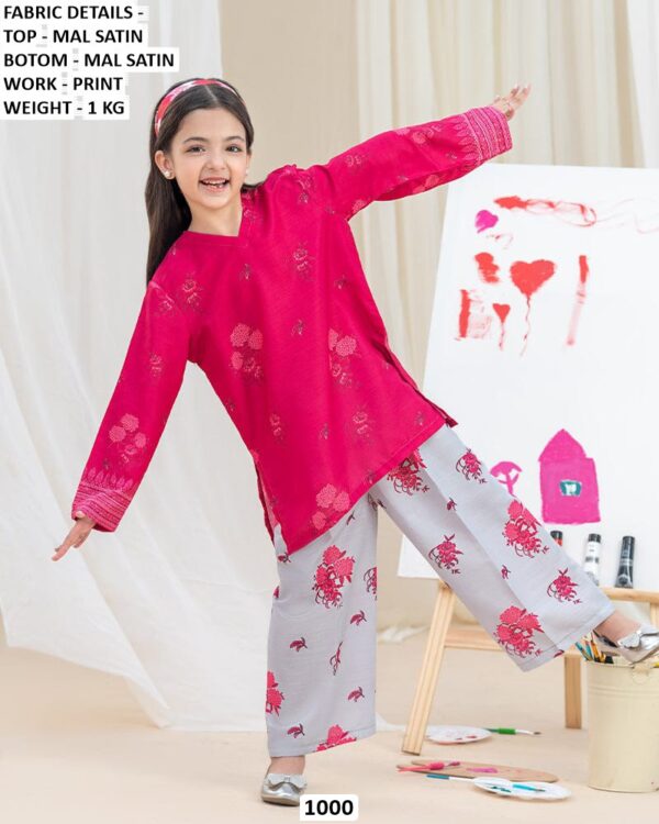 Wonderful Kid's Mal Satin Co-ord Sets For Little Girls - Trendy And Comfortable Dress