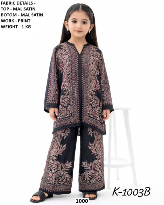 Wonderful Kid's Mal Satin Co-ord Sets For Little Girls - Trendy And Comfortable Dress