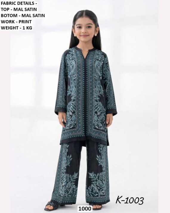 Wonderful Kid's Mal Satin Co-ord Sets For Little Girls - Trendy And Comfortable Dress