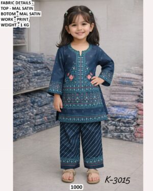 Wonderful Kid's Mal Satin Co-ord Sets For Little Girls - Trendy And Comfortable Dress
