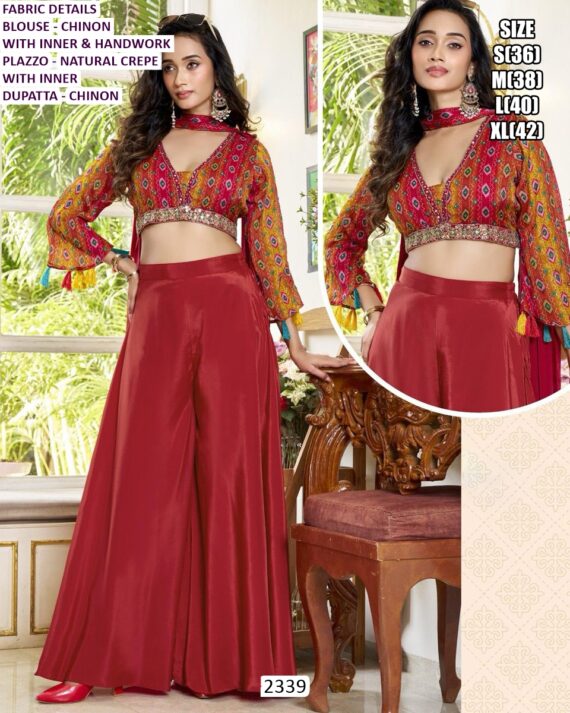 Luxurious Designer Indo-Western Three-Piece Set: Embroidery And High Material Elegance