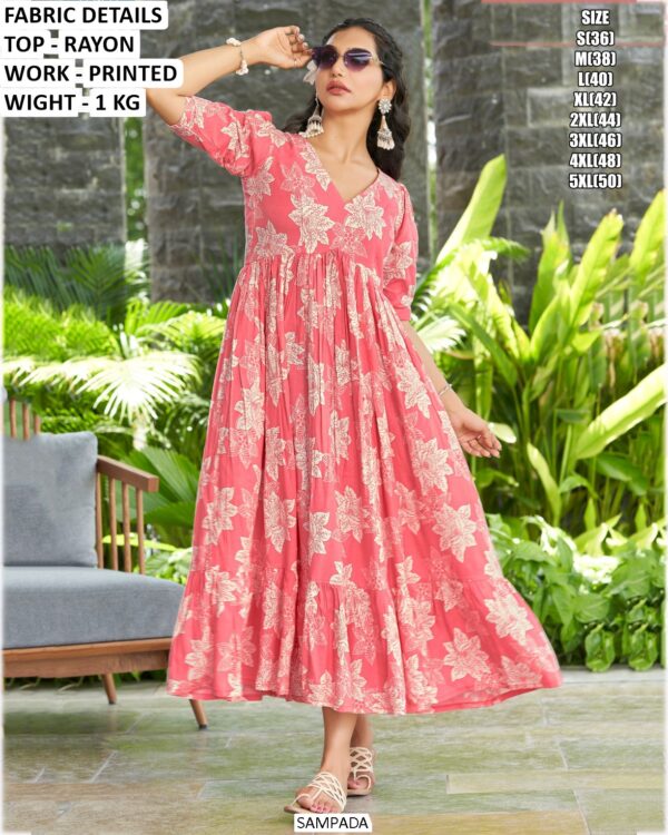 Vacation Wear Short One Piece Fit And Flair Rayon Printed Midi Dresses For Women