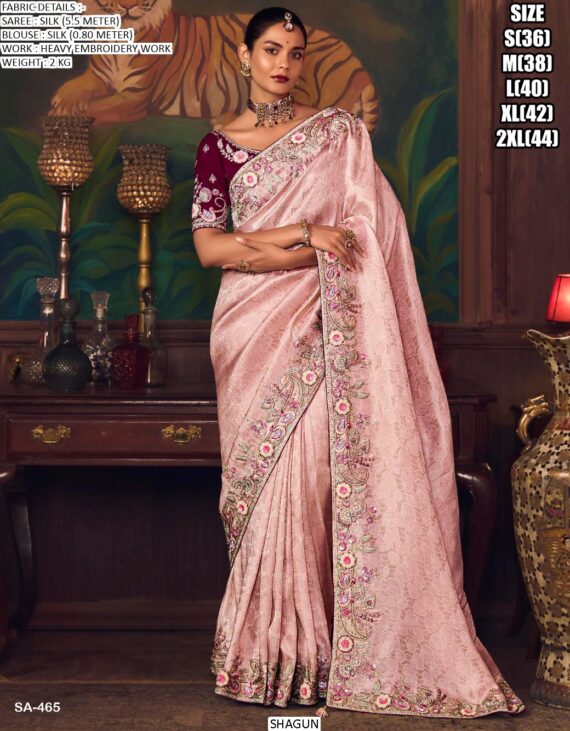A Celebration Of Indian Heritage, This Silk Sarees With Traditional Embroidery In Vibrant Colours!
