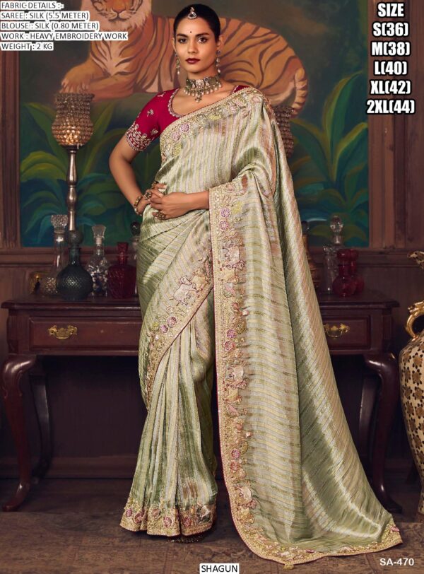 A Celebration Of Indian Heritage, This Silk Sarees With Traditional Embroidery In Vibrant Colours!