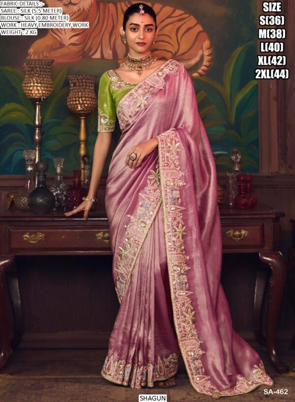 A Celebration Of Indian Heritage, This Silk Sarees With Traditional Embroidery In Vibrant Colours!