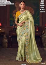 A Celebration Of Indian Heritage, This Silk Sarees With Traditional Embroidery In Vibrant Colours!