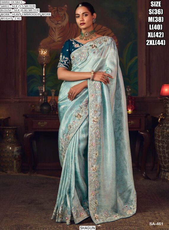A Celebration Of Indian Heritage, This Silk Sarees With Traditional Embroidery In Vibrant Colours!