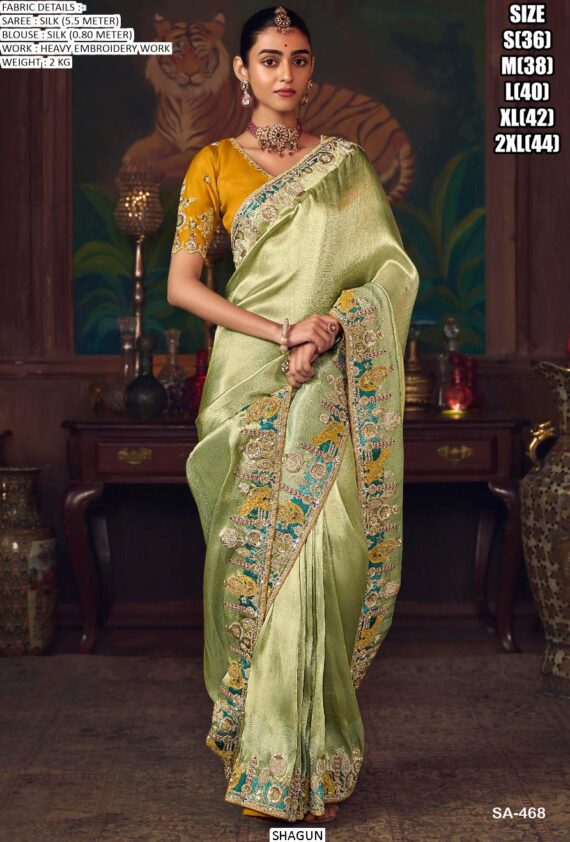 A Celebration Of Indian Heritage, This Silk Sarees With Traditional Embroidery In Vibrant Colours!