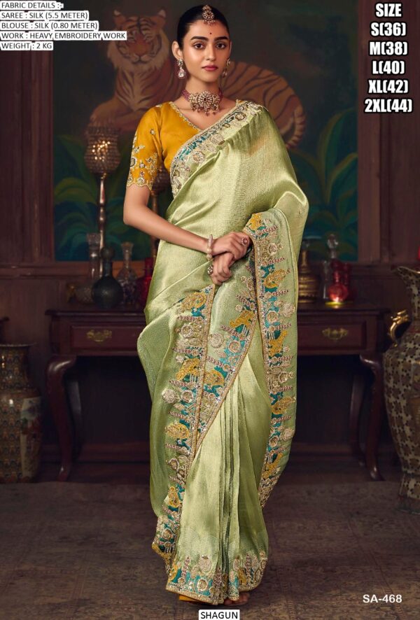 A Celebration Of Indian Heritage, This Silk Sarees With Traditional Embroidery In Vibrant Colours!