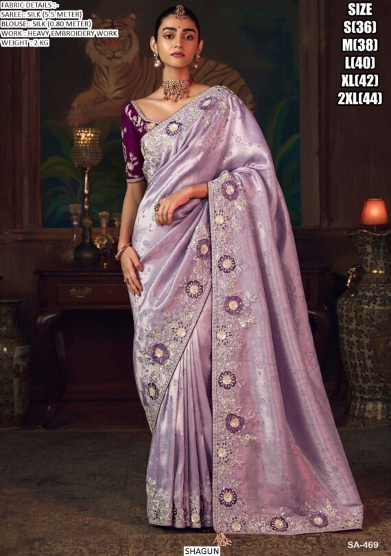 A Celebration Of Indian Heritage, This Silk Sarees With Traditional Embroidery In Vibrant Colours!