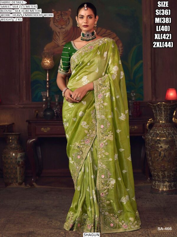 A Celebration Of Indian Heritage, This Silk Sarees With Traditional Embroidery In Vibrant Colours!