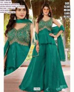 Luxurious Designer Indo-Western Three-Piece Set: Embroidery And High Material Elegance