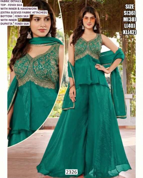 Luxurious Designer Indo-Western Three-Piece Set: Embroidery And High Material Elegance