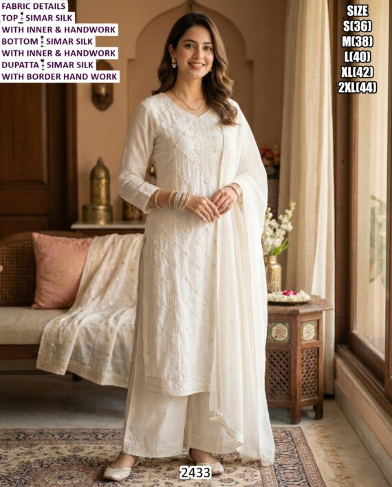 A Graceful Ready To Wear Salwar Kameez Suits Crafted From Simar Silk With Superb Work