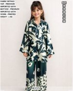 Kid's Imported Satin Cord Sets For This Summer In Bright And Vibrant Colours With Unique Design