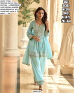 Original Mirror Embroidered Top Paired With Matching Plazo And Dupatta - Indian Wedding Wear