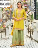 Women's Heavy Look And Beautiful Embroidered Party Wear Chinon Pakistani Gharara Suits