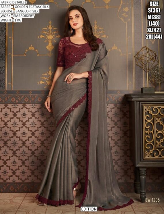New Trendy Party Wear Designer Sarees Make Your Look Perfact With This Sarees