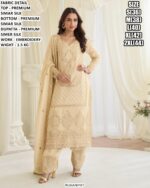 Trendy Pakistani Style Beads Work Embroidered Premium Simar Silk Ready To Wear Salwar Suits