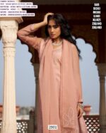 Baby Pink Voile Swarovski, Embroidered And Handwork Straight Kurta With Plazo Suit