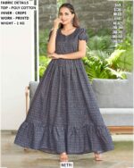 A Pretty Printed Poly Cotton Readymade Maxi Dresses Super Comfy For Casual Outings